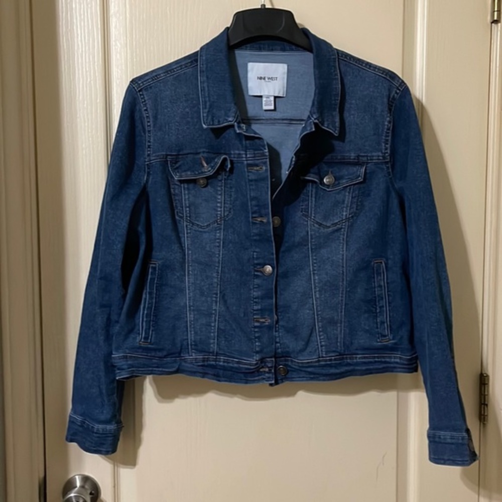 NINE WEST denim jacket, blue size XXL.